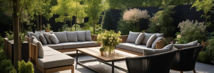 salon bas de jardin